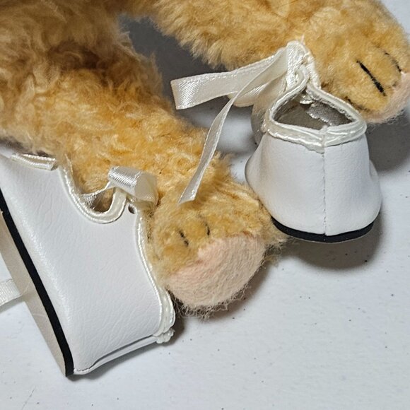 Vintage 90s Gallery Teddy Bears 10 Inch Posable Arms Legs Dress Plush 0702 Toy - Picture 7 of 12